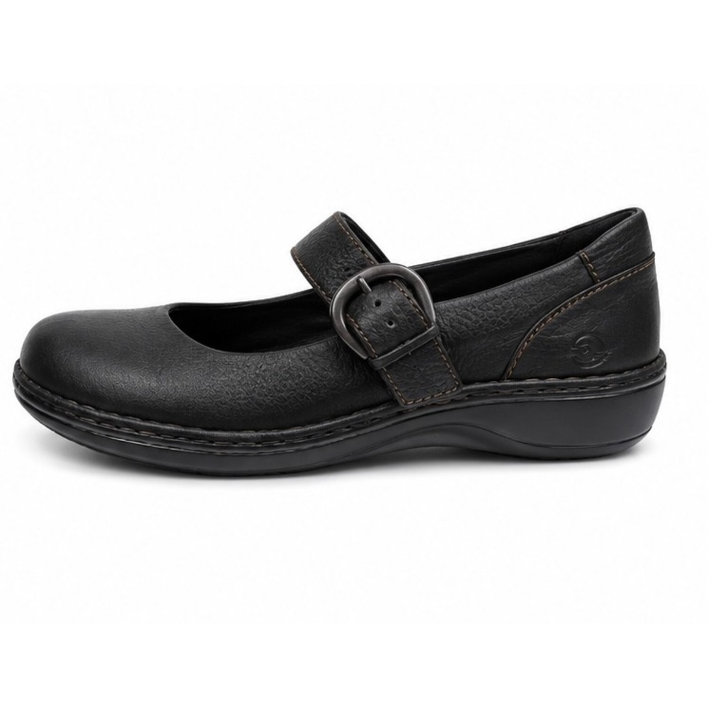 Born Vintage Y2K Black Leather Mary Jane Office Flats Women's Size 8 - Picture 1 of 10
